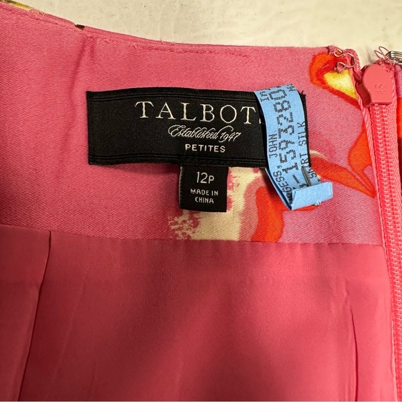 Talbots Floral Pink Women's Skirt size 12 Petite - Picture 6 of 8